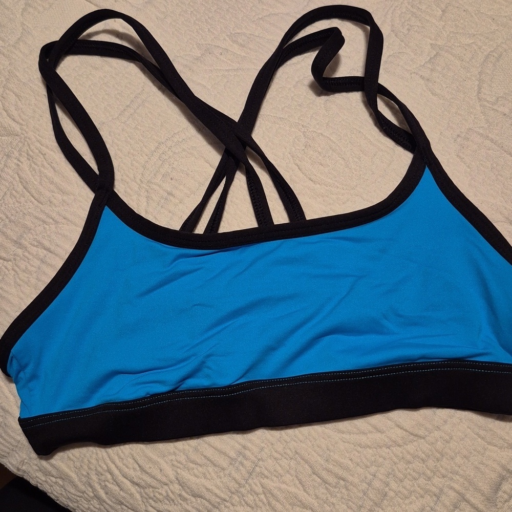 Victoria's Secret women's XS Pink Yoga bright blue & black VGUC